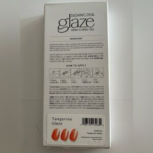 Dashing Diva Glaze Strong- gel manicure nail strips- Tangerine Glaze-NEW!